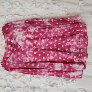 Style & Co Sport Sweatshirt, light weight, Pink, Hearts 💕 Rhinestones, M